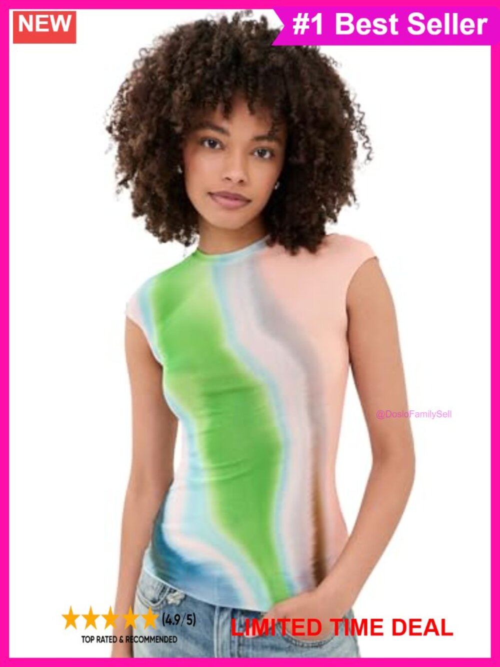 AFRM Nina Fitted Power Mesh Cap Sleeve Top Womens Crew Neck Pullover